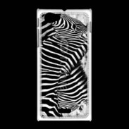 Coque Sony Xpéria J Zèbre en noir et blanc