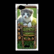 Coque Sony Xpéria J Panier de chatton