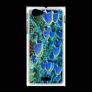 Coque Sony Xpéria J Banc de poissons bleus