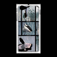 Coque Sony Xpéria J Orque noir et blanc