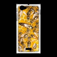 Coque Sony Xpéria J Ruche d'abeilles