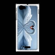 Coque Sony Xpéria J Couple de Cygnes
