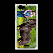 Coque Sony Xpéria J Petite fille avec son poney