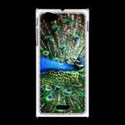 Coque Sony Xpéria J Paon faisant la roue