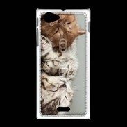 Coque Sony Xpéria J Sieste de chatons