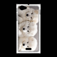 Coque Sony Xpéria J Chiot japonais blanc