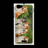 Coque Sony Xpéria J Groupe de 5 chiens Border Collie
