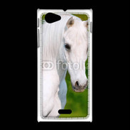 Coque Sony Xpéria J Portrait cheval blanc 10