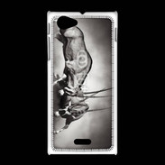 Coque Sony Xpéria J Combat d'animaux sauvages