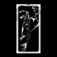 Coque Sony Xpéria J Illustration cheval noir