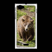 Coque Sony Xpéria J Ours brun en ballade