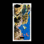 Coque Sony Xpéria J Poisson et coraux de toutes les couleurs