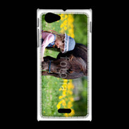 Coque Sony Xpéria J Enfant et cheval