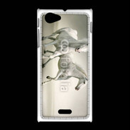Coque Sony Xpéria J Chevaux blancs