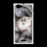 Coque Sony Xpéria J Chaton aux yeux bleus 10
