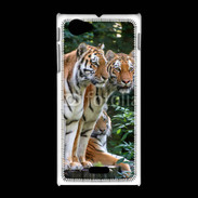 Coque Sony Xpéria J Famille de tigres