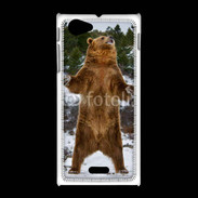 Coque Sony Xpéria J Grizzly en colère