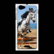 Coque Sony Xpéria J Saut d'obstacle à cheval 100