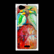 Coque Sony Xpéria J Oiseaux en peinture