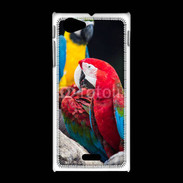 Coque Sony Xpéria J Macaw vert et rouge 76