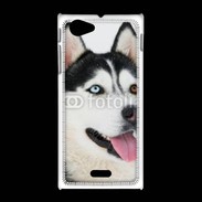 Coque Sony Xpéria J portrait Husky 510