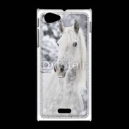 Coque Sony Xpéria J Portait de Cheval dans la neige 500