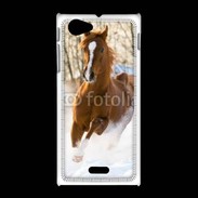 Coque Sony Xpéria J Cheval arabe dans la neige 100