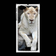 Coque Sony Xpéria J Lionne albinos 100