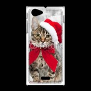 Coque Sony Xpéria J chat de noël 500