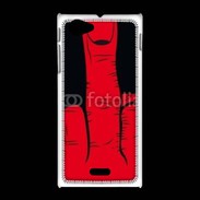 Coque Sony Xpéria J Red hand show fuck