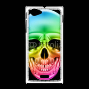 Coque Sony Xpéria J Tête de mort couleur