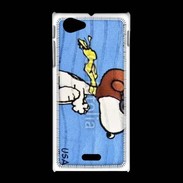 Coque Sony Xpéria J Snoopy timbre poste