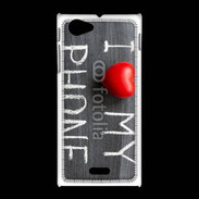 Coque Sony Xpéria J J'aime mon téléphone