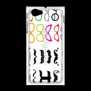 Coque Sony Xpéria J Lunette et moustache 5