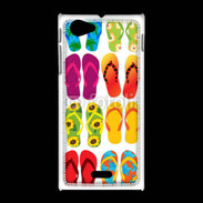 Coque Sony Xpéria J Flip flop de tongues