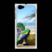 Coque Sony Xpéria J Plage Brésil et noix de coco