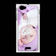 Coque Sony Xpéria J Amour de bébé en violet