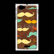 Coque Sony Xpéria J Fond en moustache