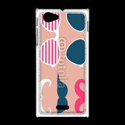 Coque Sony Xpéria J Moustache et lunettes 5