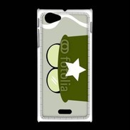 Coque Sony Xpéria J Moustache et cigare