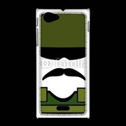 Coque Sony Xpéria J Moustache militaire