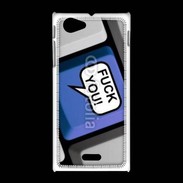 Coque Sony Xpéria J Clavier humour fuck you
