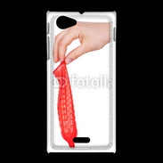 Coque Sony Xpéria J préservatif rouge
