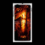 Coque Sony Xpéria J Un en feu