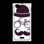 Coque Sony Xpéria J Moustache vélo 10