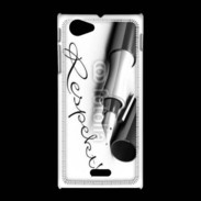 Coque Sony Xpéria J Respect en écriture