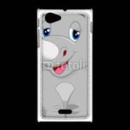 Coque Sony Xpéria J Rhinocéros Cartoon 500