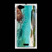 Coque Sony Xpéria J Belle plage avec tortue