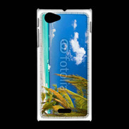 Coque Sony Xpéria J Plage paradisiaque des caraïbes