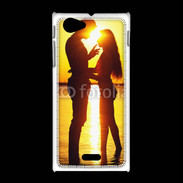 Coque Sony Xpéria J Couple sur la plage